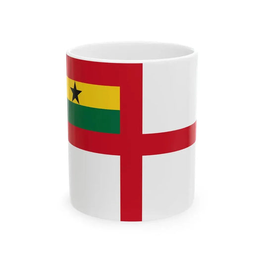 Naval Ensign of Ghana (Ghana) White Coffee Mug 11oz - Go Mug Yourself