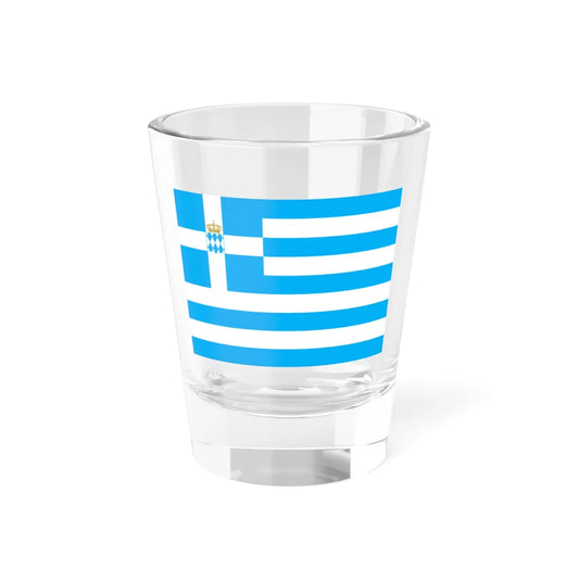 Naval Ensign of Greece 1833-1858 (Greece) Shot Glass 1.5oz 1.5oz - Go Mug Yourself