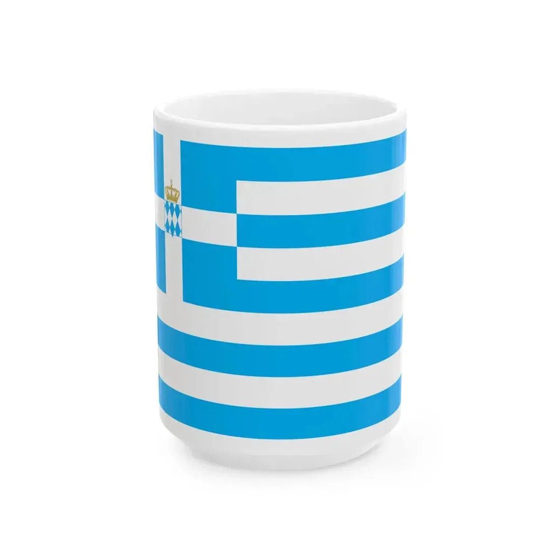 Naval Ensign of Greece 1833-1858 (Greece) White Coffee Mug 15oz - Go Mug Yourself