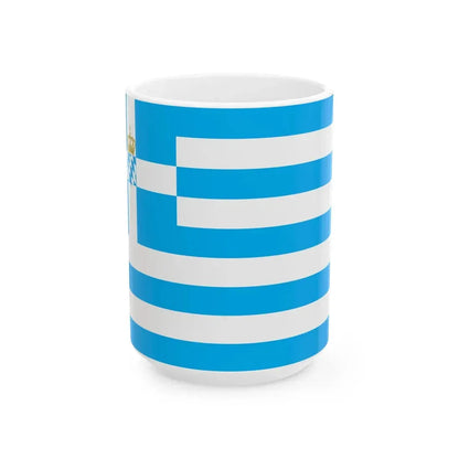 Naval Ensign of Greece 1858-1862 (Greece) White Coffee Mug 15oz - Go Mug Yourself