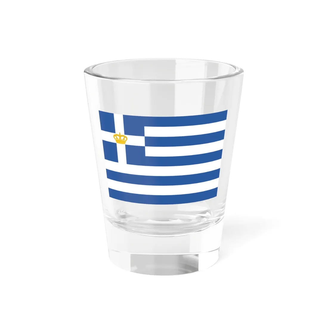 Naval Ensign of Greece 1863-1924 and 1935-1970 (Greece) Shot Glass 1.5oz 1.5oz - Go Mug Yourself