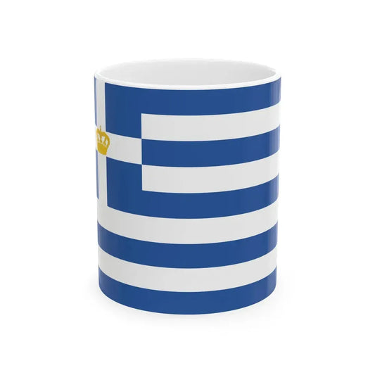 Naval Ensign of Greece 1863-1924 and 1935-1970 (Greece) White Coffee Mug 11oz - Go Mug Yourself