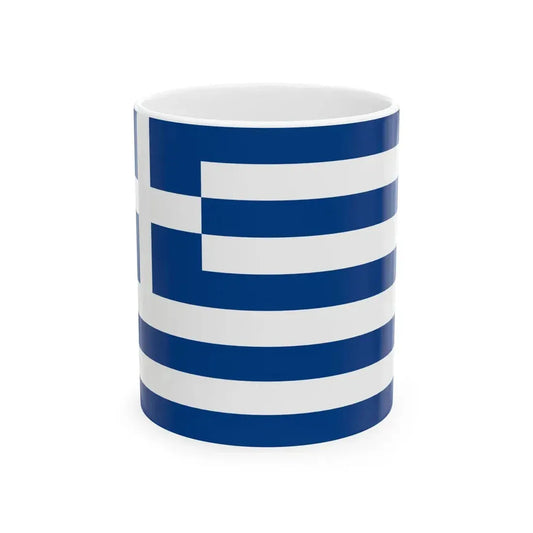 Naval Ensign of Greece (Greece) White Coffee Mug 11oz - Go Mug Yourself