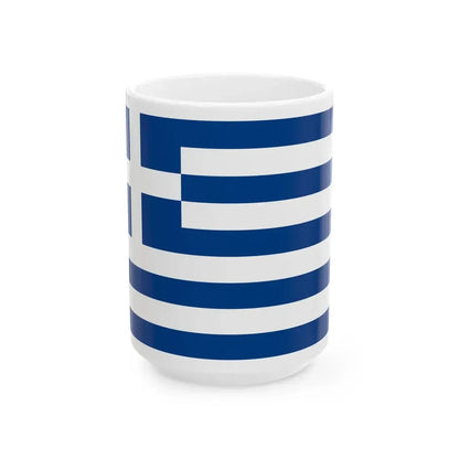 Naval Ensign of Greece (Greece) White Coffee Mug 15oz - Go Mug Yourself