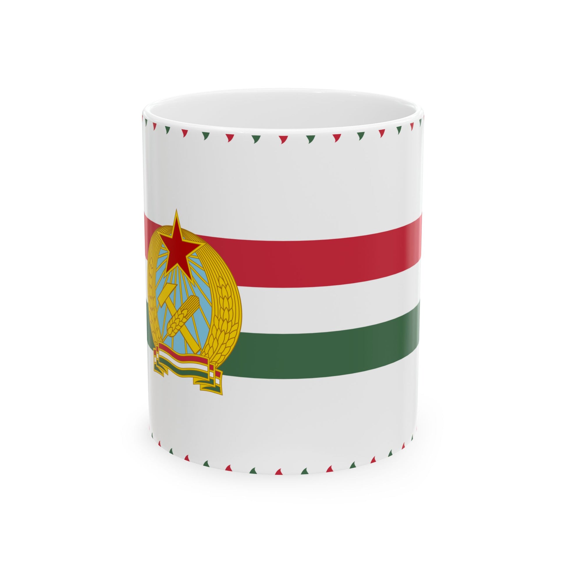 Naval Ensign of Hungary 1950-1955 (Hungary) White Coffee Mug-11oz-Go Mug Yourself