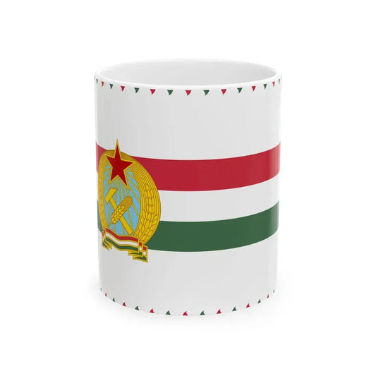 Naval Ensign of Hungary 1950-1955 (Hungary) White Coffee Mug 11oz - Go Mug Yourself