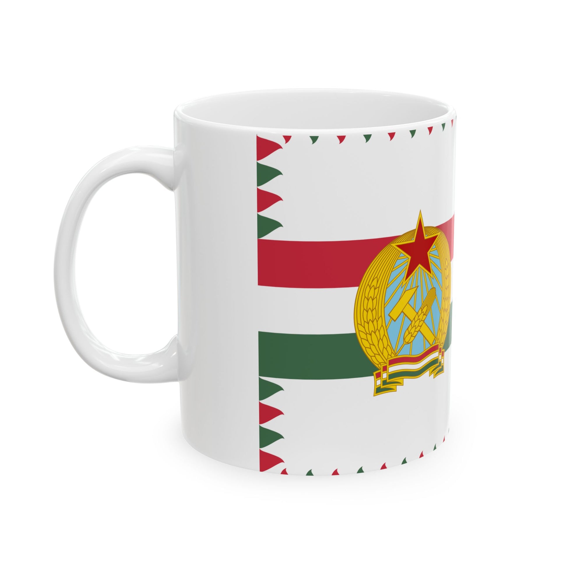 Naval Ensign of Hungary 1950-1955 (Hungary) White Coffee Mug-Go Mug Yourself
