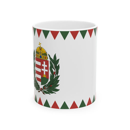 Naval Ensign of Hungary 1995 proposal (Hungary) White Coffee Mug-11oz-Go Mug Yourself