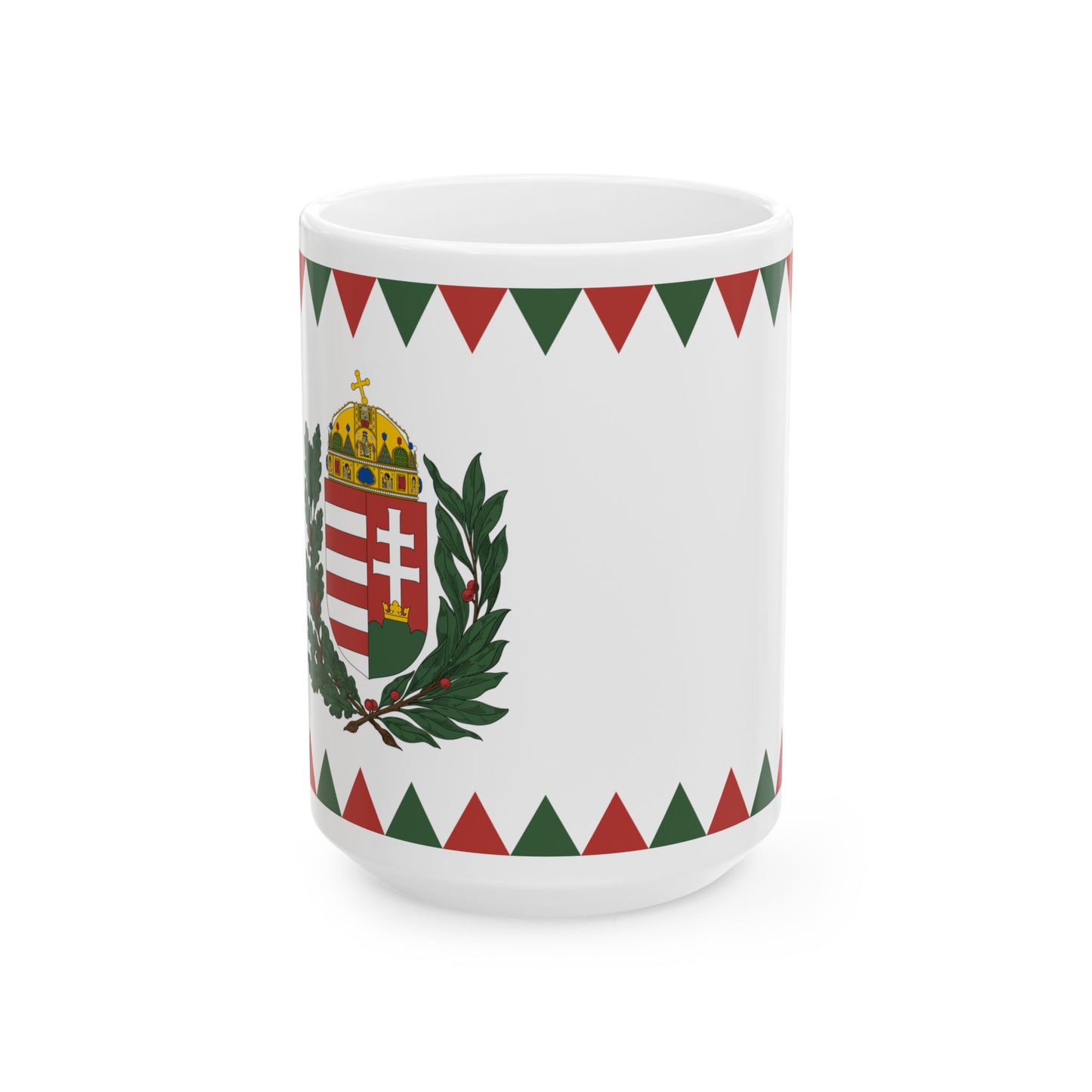 Naval Ensign of Hungary 1995 proposal (Hungary) White Coffee Mug-15oz-Go Mug Yourself
