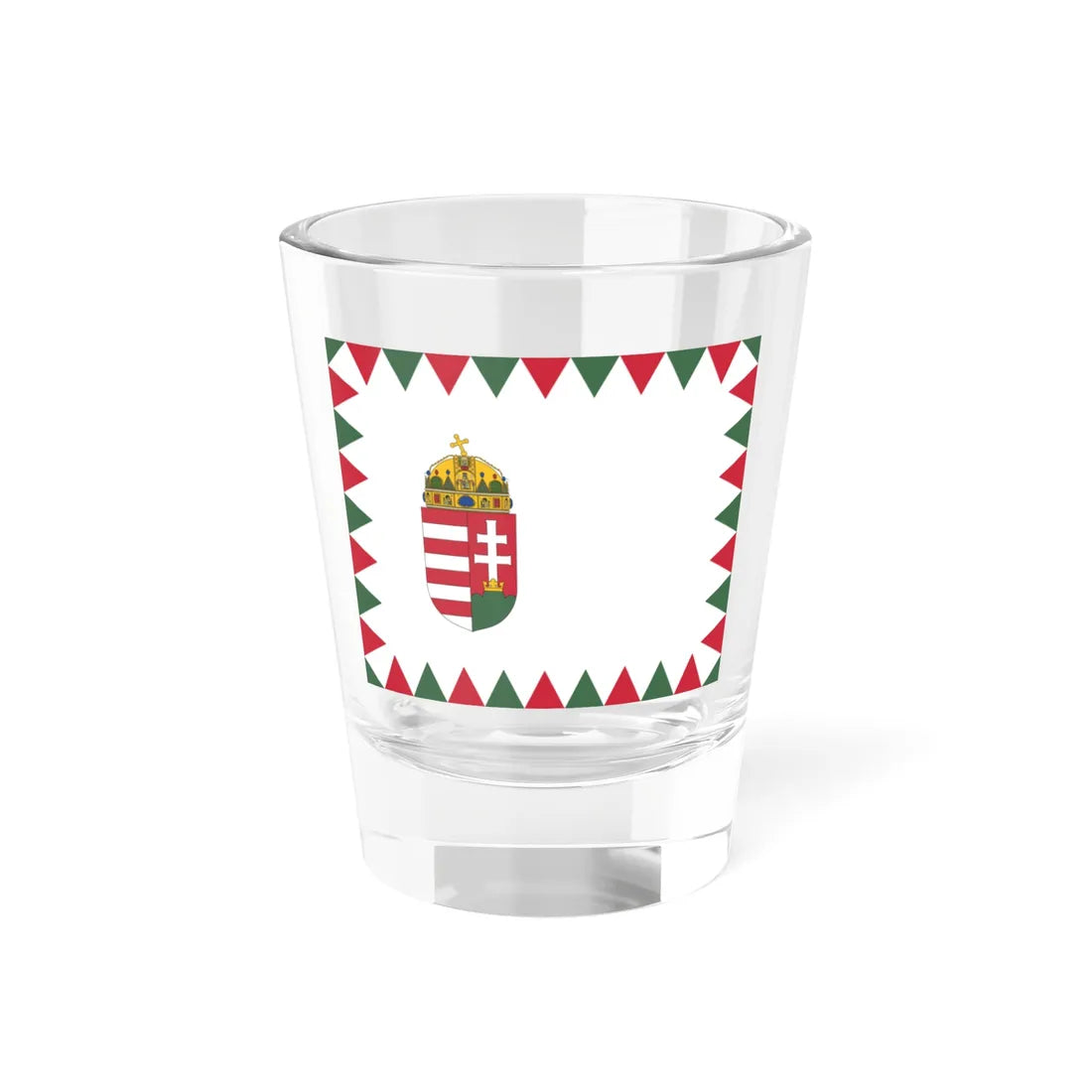 Naval Ensign of Hungary for larger vessels (Hungary) Shot Glass 1.5oz - Go Mug Yourself