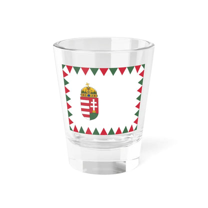 Naval Ensign of Hungary for larger vessels (Hungary) Shot Glass 1.5oz - Go Mug Yourself