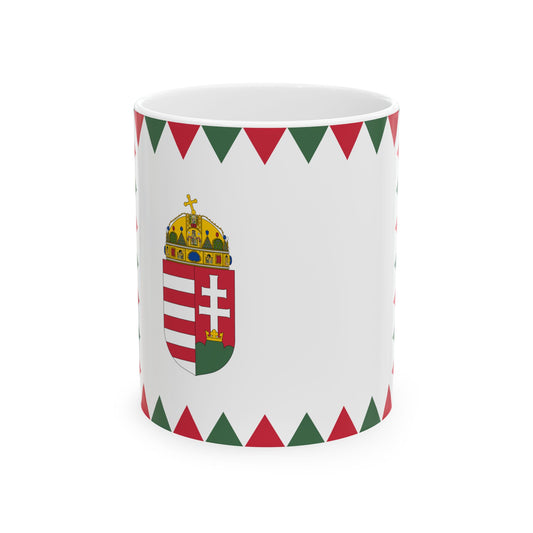 Naval Ensign of Hungary (Hungary) White Coffee Mug-11oz-Go Mug Yourself