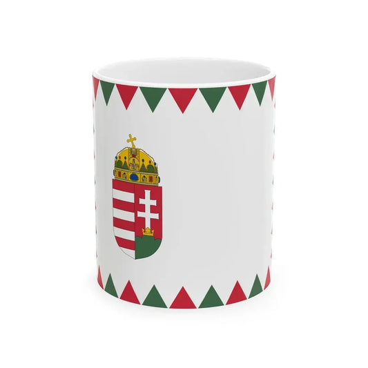 Naval Ensign of Hungary (Hungary) White Coffee Mug 11oz - Go Mug Yourself