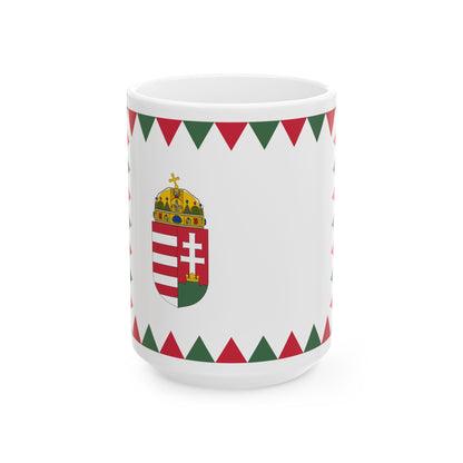Naval Ensign of Hungary (Hungary) White Coffee Mug-15oz-Go Mug Yourself