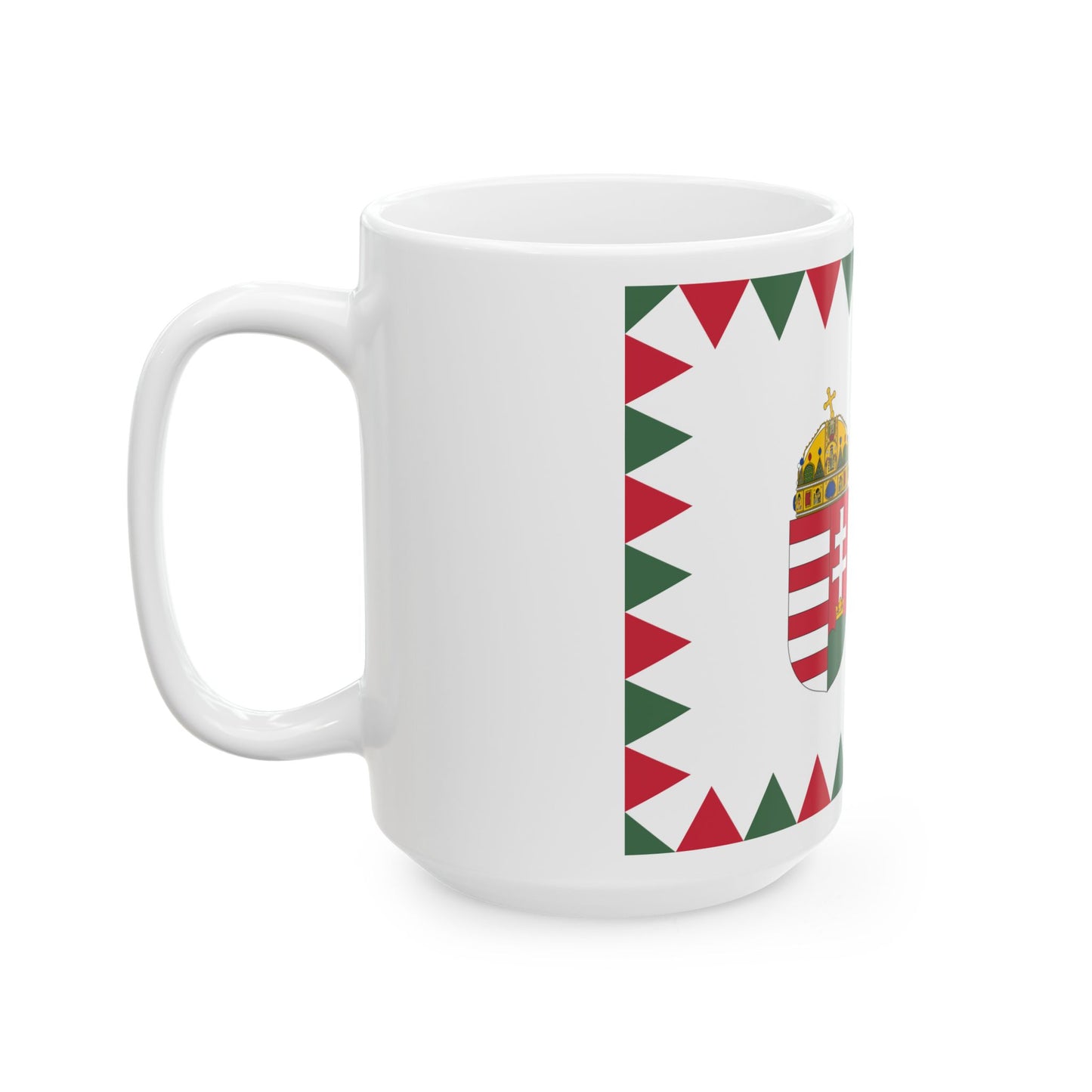 Naval Ensign of Hungary (Hungary) White Coffee Mug-Go Mug Yourself