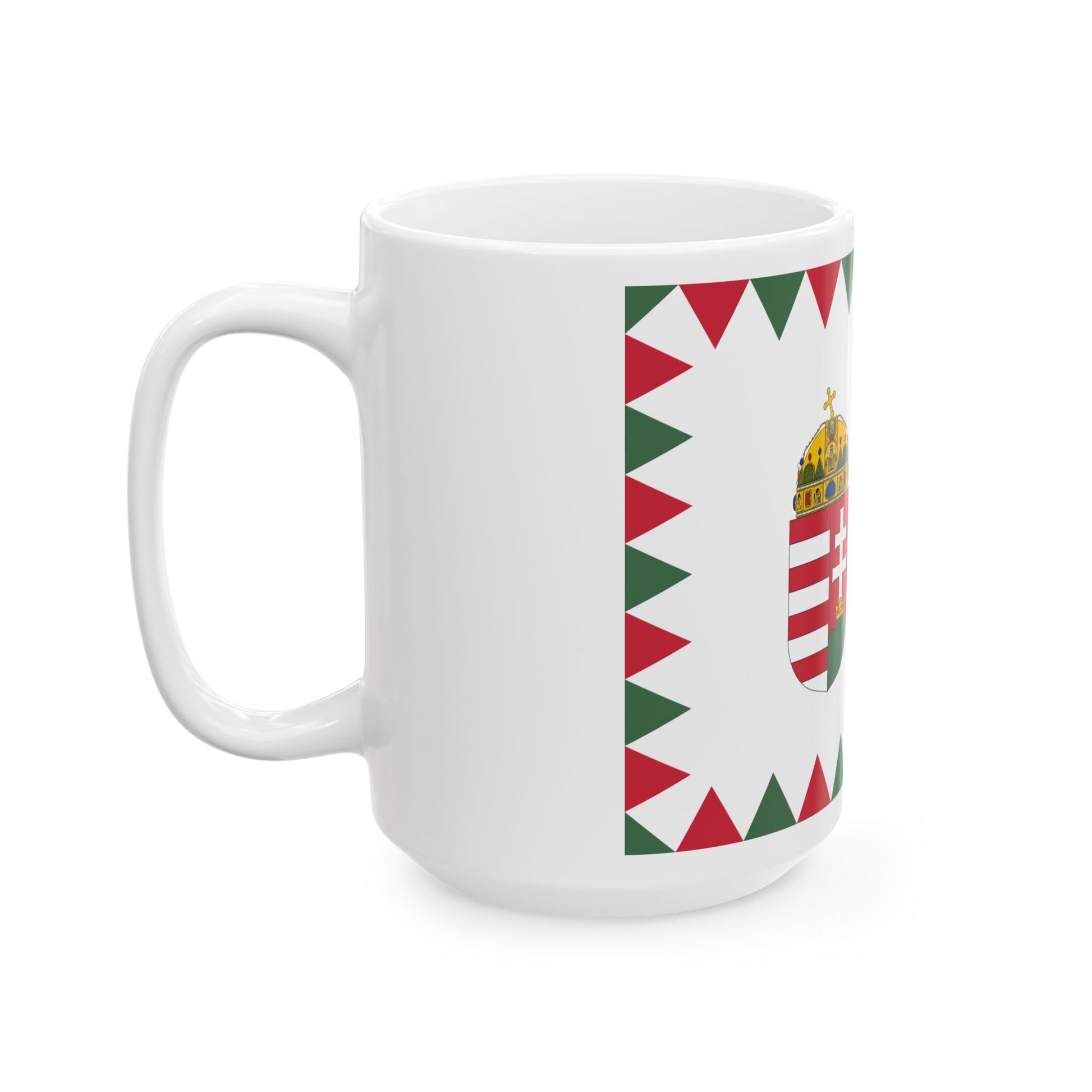 Naval Ensign of Hungary (Hungary) White Coffee Mug-Go Mug Yourself
