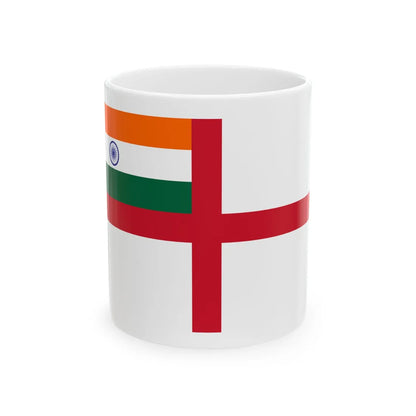 Naval Ensign of India 1950-2001 (India) White Coffee Mug 11oz - Go Mug Yourself