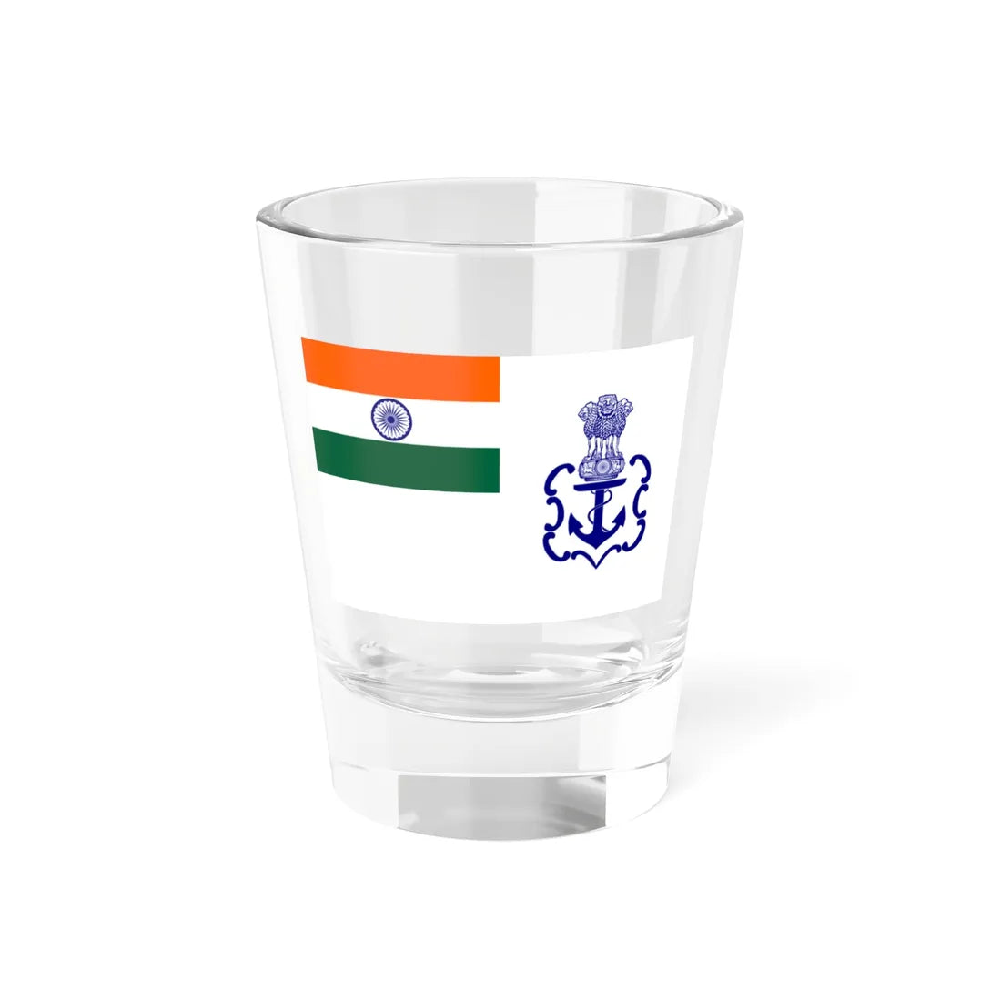 Naval Ensign of India 2001-2004 (India) Shot Glass 1.5oz 1.5oz - Go Mug Yourself