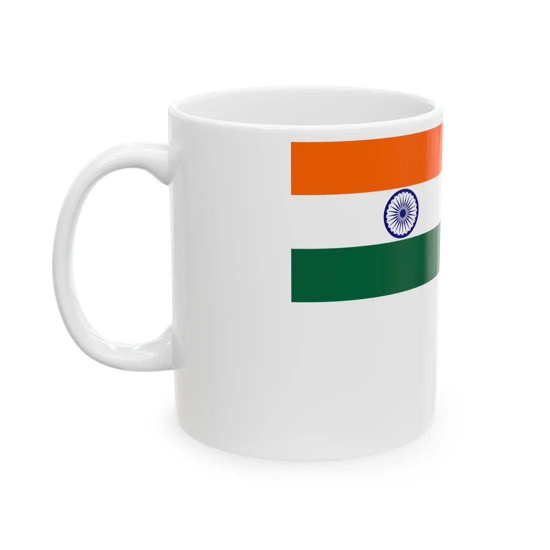 Naval Ensign of India 2001-2004 (India) White Coffee Mug - Go Mug Yourself