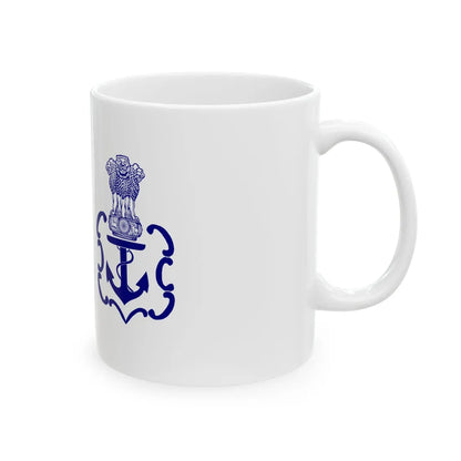 Naval Ensign of India 2001-2004 (India) White Coffee Mug - Go Mug Yourself