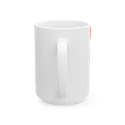 Naval Ensign of India 2001-2004 (India) White Coffee Mug - Go Mug Yourself