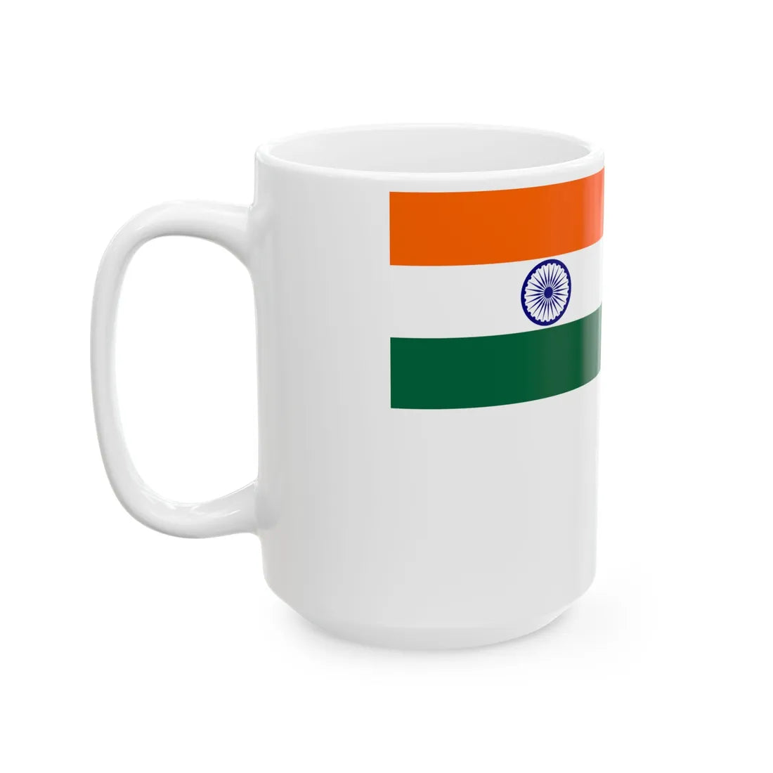 Naval Ensign of India 2001-2004 (India) White Coffee Mug - Go Mug Yourself