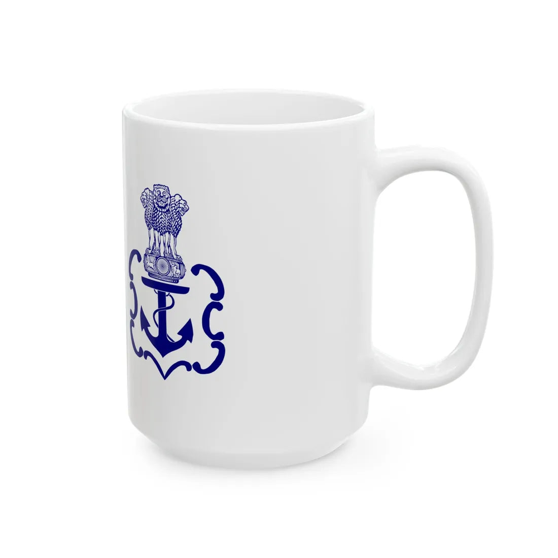 Naval Ensign of India 2001-2004 (India) White Coffee Mug - Go Mug Yourself