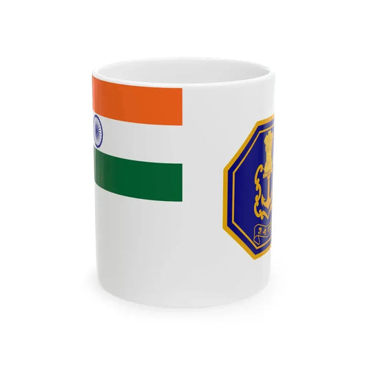 Naval Ensign of India (India) White Coffee Mug 11oz - Go Mug Yourself