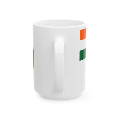 Naval Ensign of India (India) White Coffee Mug - Go Mug Yourself
