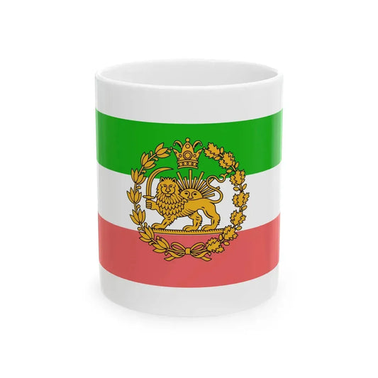 Naval Ensign of Iran 1907-1933 (Iran) White Coffee Mug 11oz - Go Mug Yourself