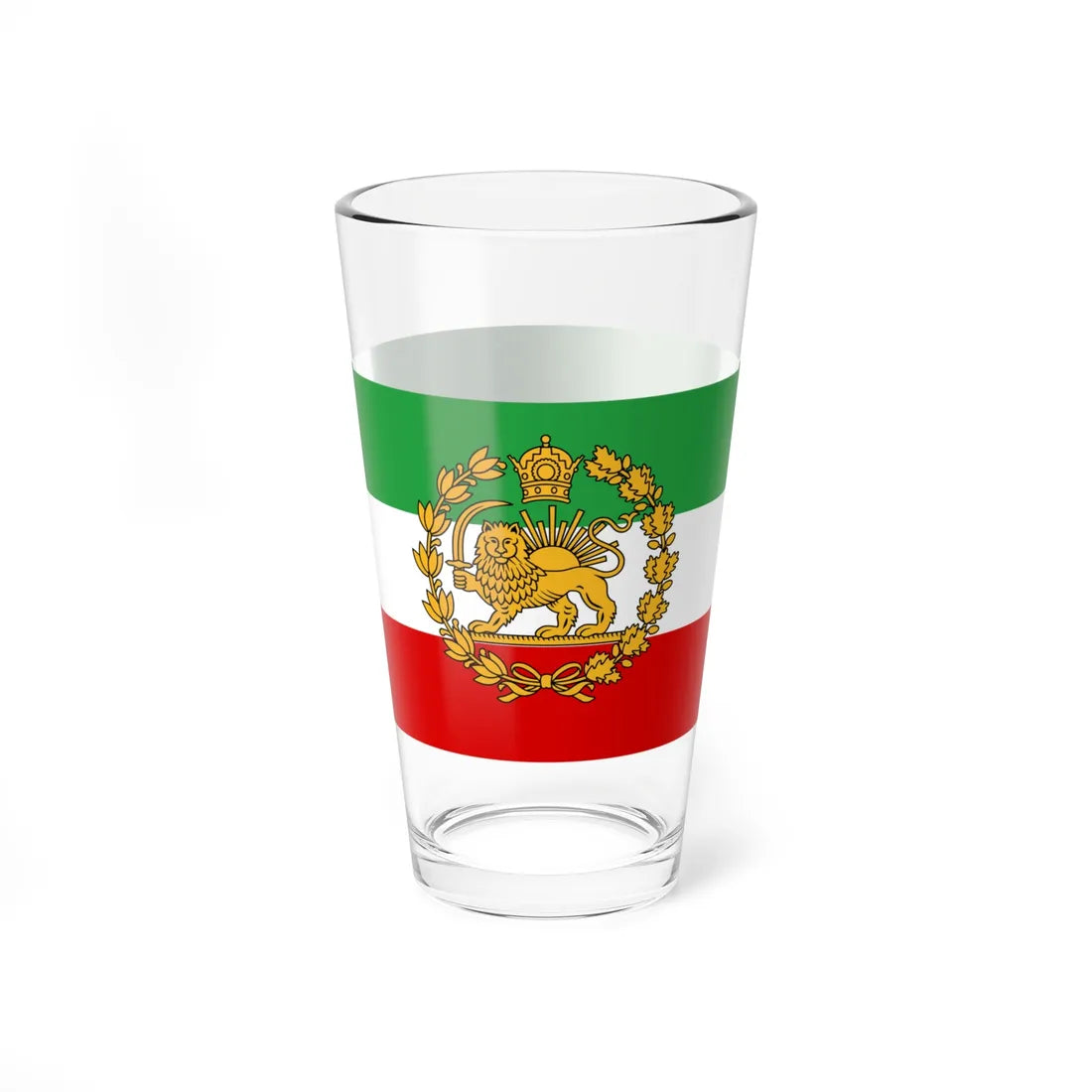 Naval Ensign of Iran 1933-1964 (Iran) Pint Glass 16oz 16oz - Go Mug Yourself