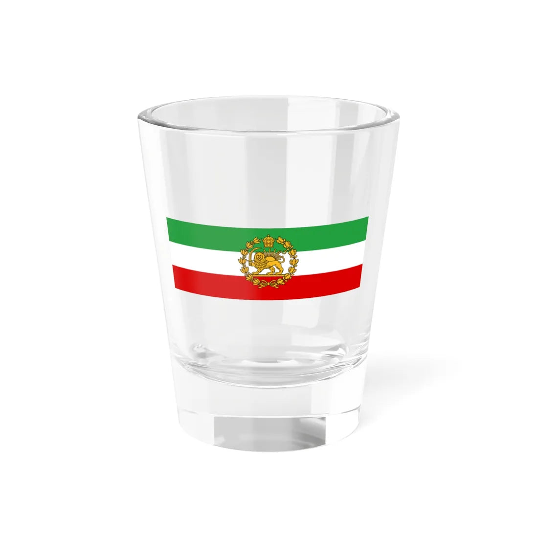 Naval Ensign of Iran 1933-1964 (Iran) Shot Glass 1.5oz 1.5oz - Go Mug Yourself