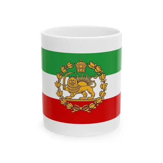 Naval Ensign of Iran 1933-1964 (Iran) White Coffee Mug 11oz - Go Mug Yourself