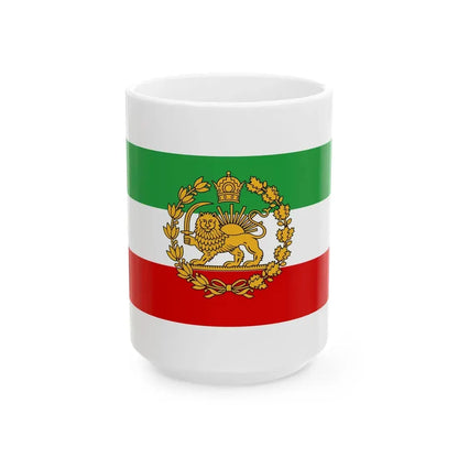 Naval Ensign of Iran 1933-1964 (Iran) White Coffee Mug 15oz - Go Mug Yourself