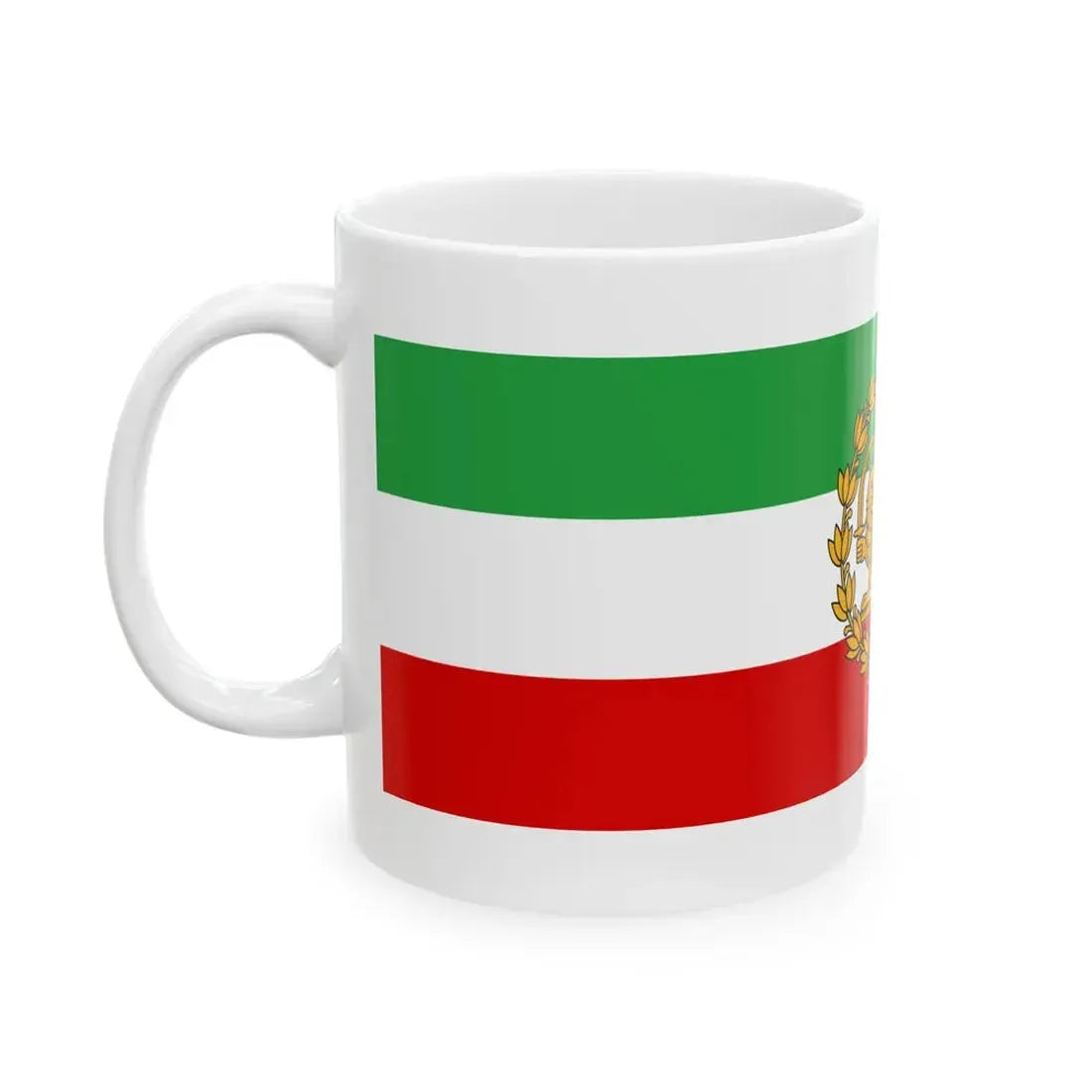Naval Ensign of Iran 1933-1964 (Iran) White Coffee Mug - Go Mug Yourself