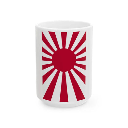 Naval Ensign of Japan vertical (Japan) White Coffee Mug 15oz - Go Mug Yourself