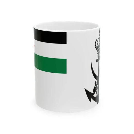 Naval Ensign of Jordan (Jordan) White Coffee Mug 11oz - Go Mug Yourself