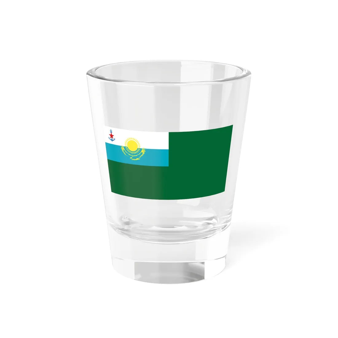 Naval Ensign of Kazakhstan Border Service (Kazakhstan) Shot Glass 1.5oz 1.5oz - Go Mug Yourself