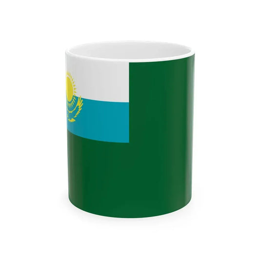 Naval Ensign of Kazakhstan Border Service (Kazakhstan) White Coffee Mug 11oz - Go Mug Yourself