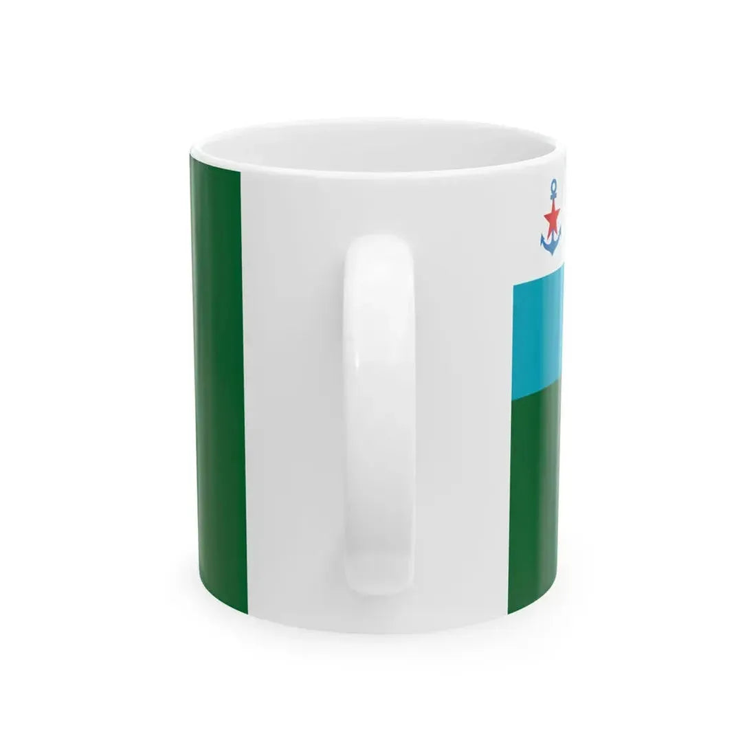 Naval Ensign of Kazakhstan Border Service (Kazakhstan) White Coffee Mug - Go Mug Yourself