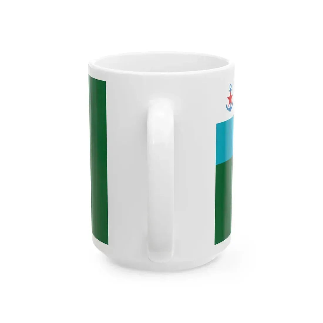 Naval Ensign of Kazakhstan Border Service (Kazakhstan) White Coffee Mug - Go Mug Yourself