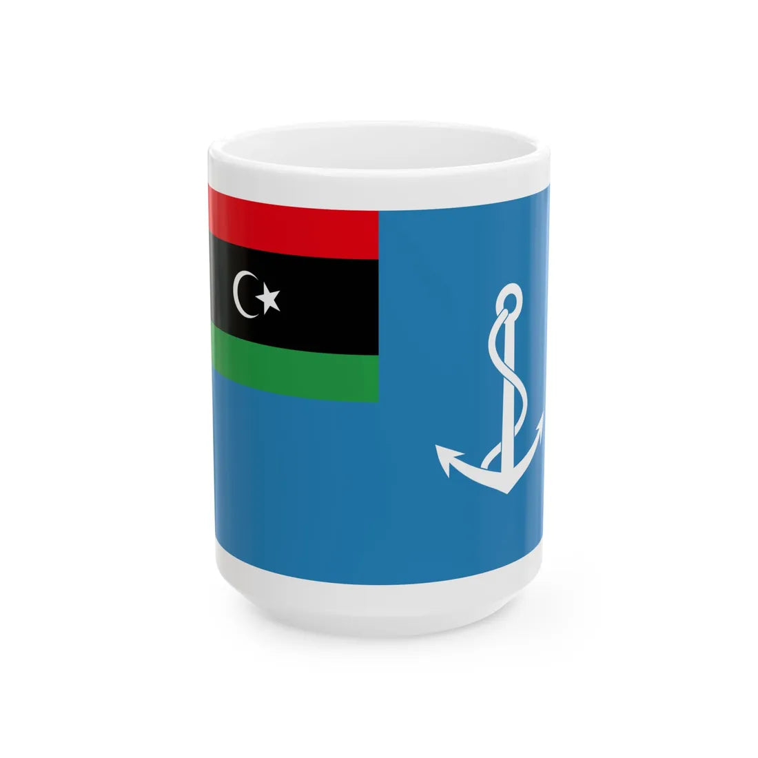 Naval Ensign of Libya (Libya) White Coffee Mug 15oz - Go Mug Yourself