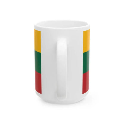 Naval Ensign of Lithuania 1927-1940 (Lithuania) White Coffee Mug - Go Mug Yourself