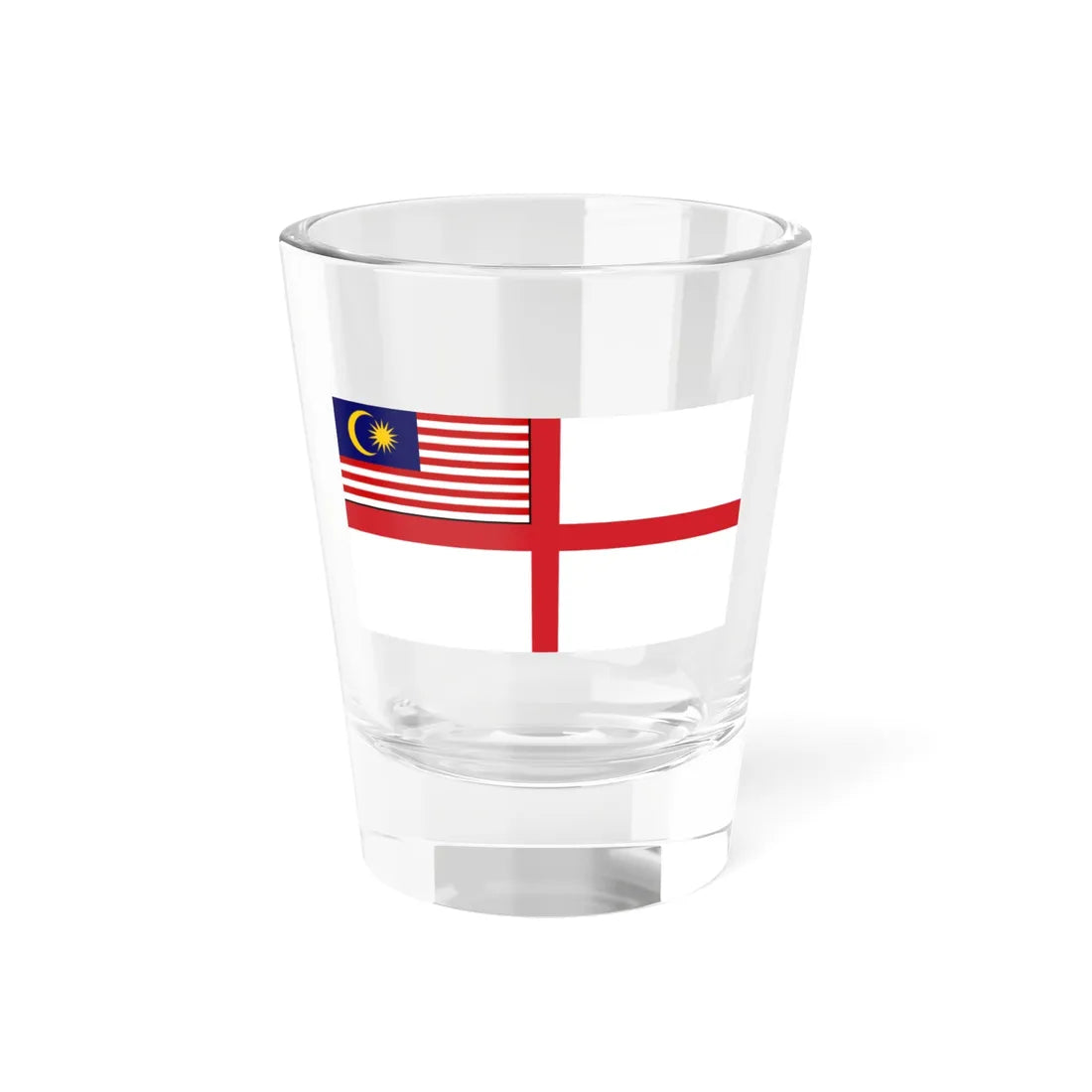Naval Ensign of Malaysia 1963-1968 (Malaysia) Shot Glass 1.5oz 1.5oz - Go Mug Yourself