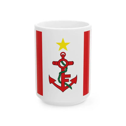 Naval Ensign of Mauritius (Mauritius) White Coffee Mug 15oz - Go Mug Yourself
