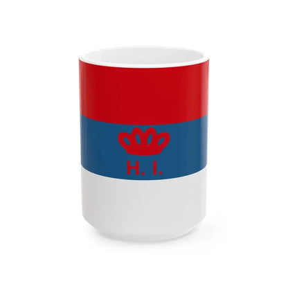 Naval Ensign of Montenegro 1881-1918 (Montenegro) White Coffee Mug 15oz - Go Mug Yourself