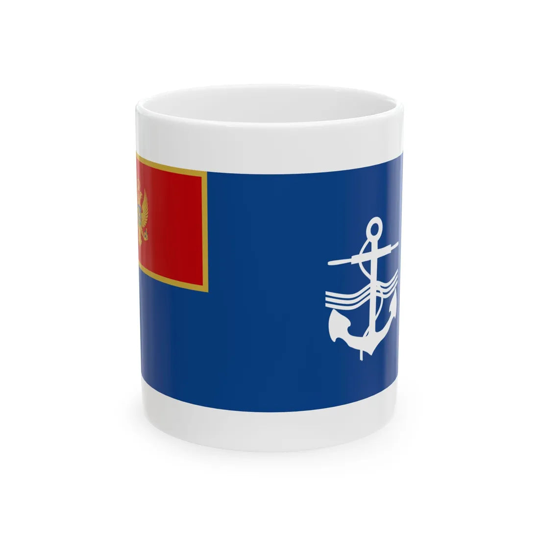 Naval Ensign of Montenegro (Montenegro) White Coffee Mug 11oz - Go Mug Yourself