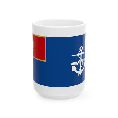 Naval Ensign of Montenegro (Montenegro) White Coffee Mug 15oz - Go Mug Yourself