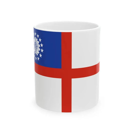 Naval Ensign of Myanmar 1974-2010 (Myanmar) White Coffee Mug 11oz - Go Mug Yourself