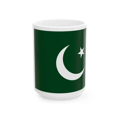 Naval Ensign of Pakistan (Pakistan) White Coffee Mug 15oz - Go Mug Yourself